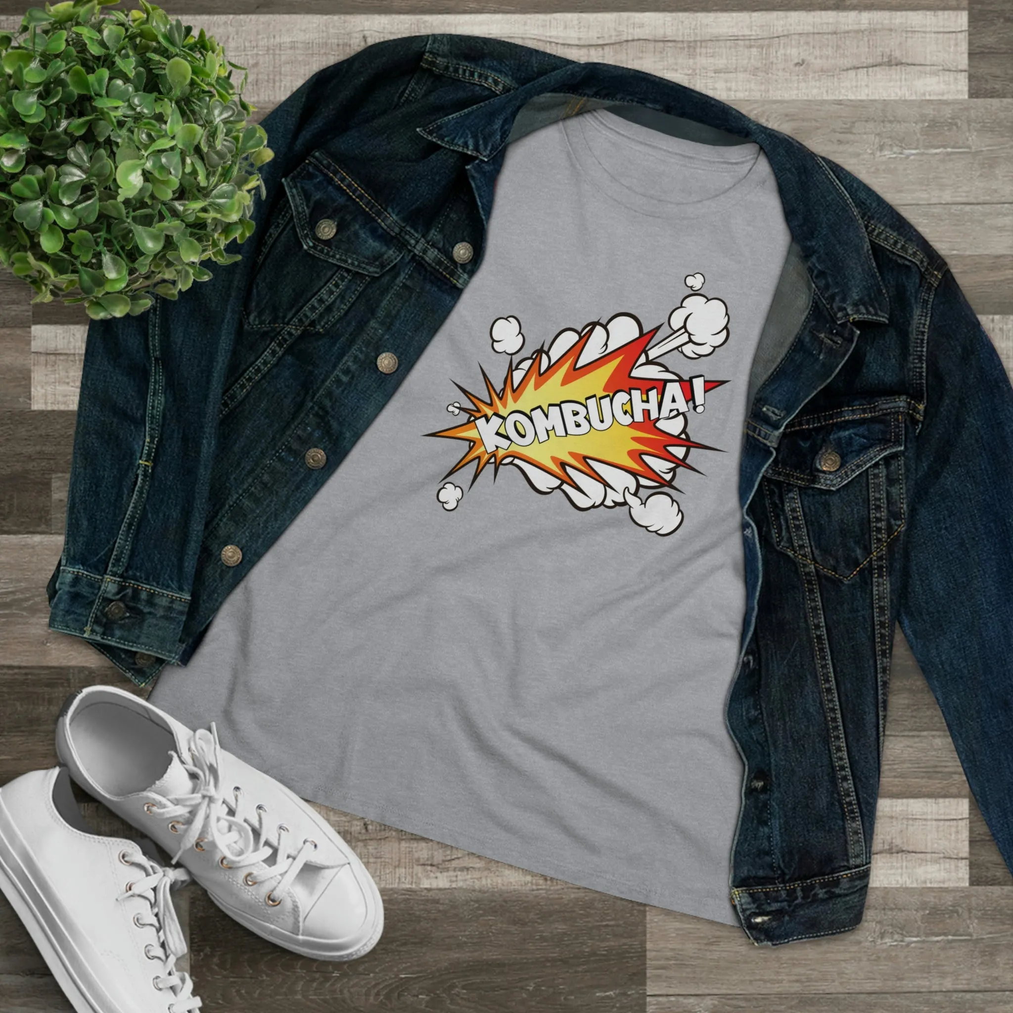 Foodie Pharmacology "Kombucha!" Women's Relaxed Fit Premium Tee