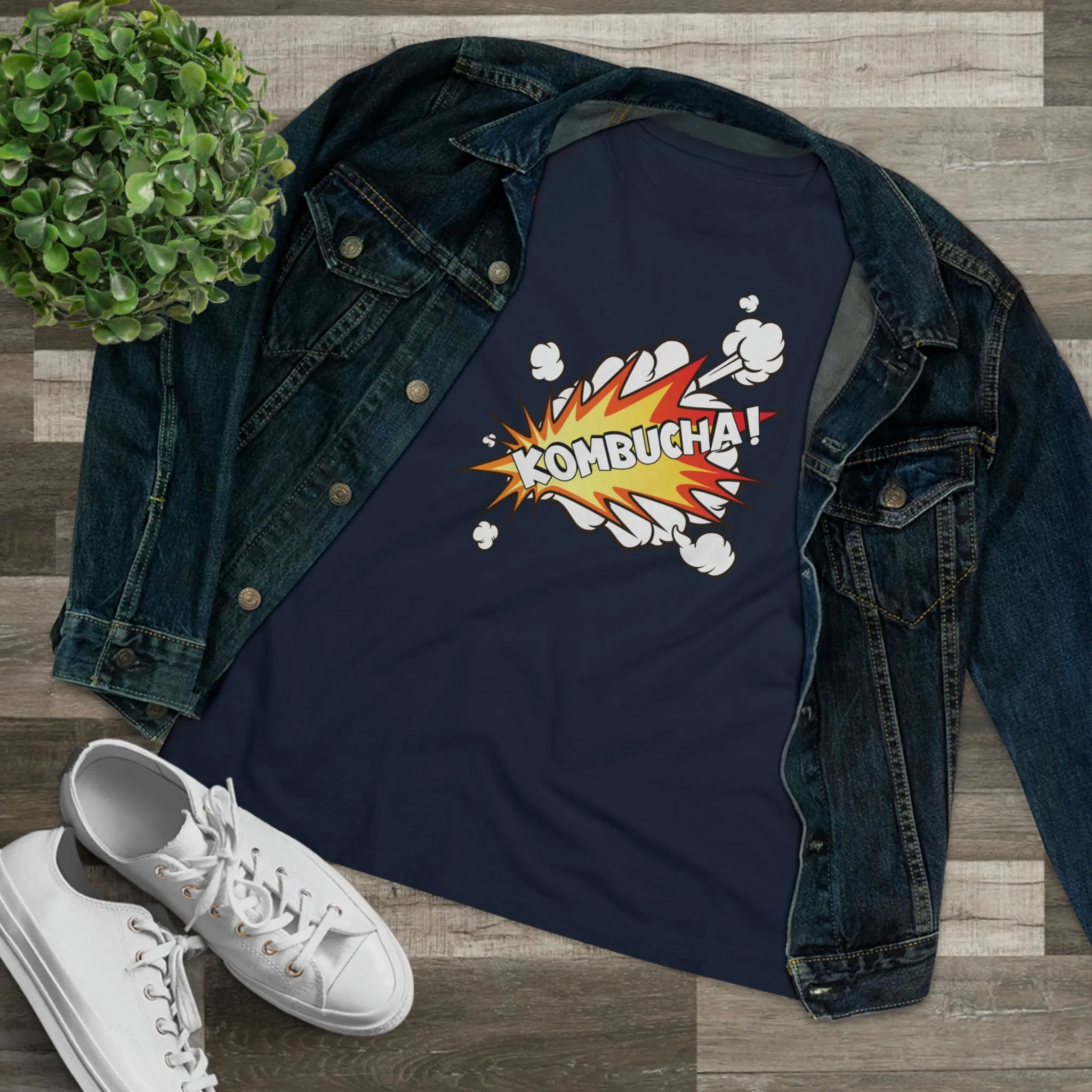 Foodie Pharmacology "Kombucha!" Women's Relaxed Fit Premium Tee