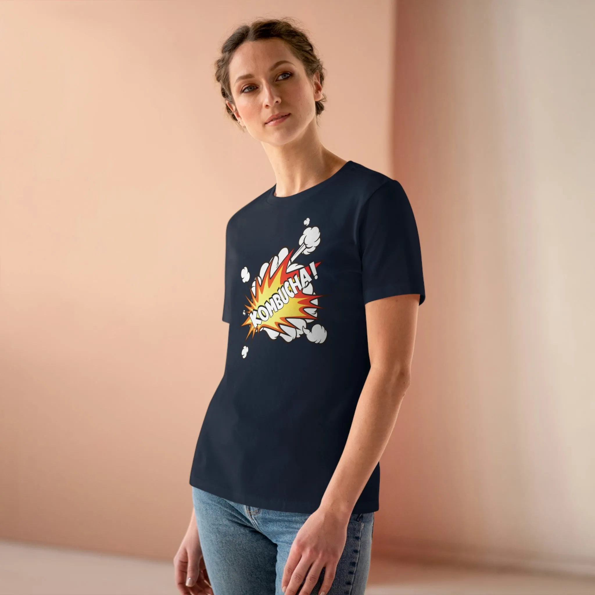 Foodie Pharmacology "Kombucha!" Women's Relaxed Fit Premium Tee