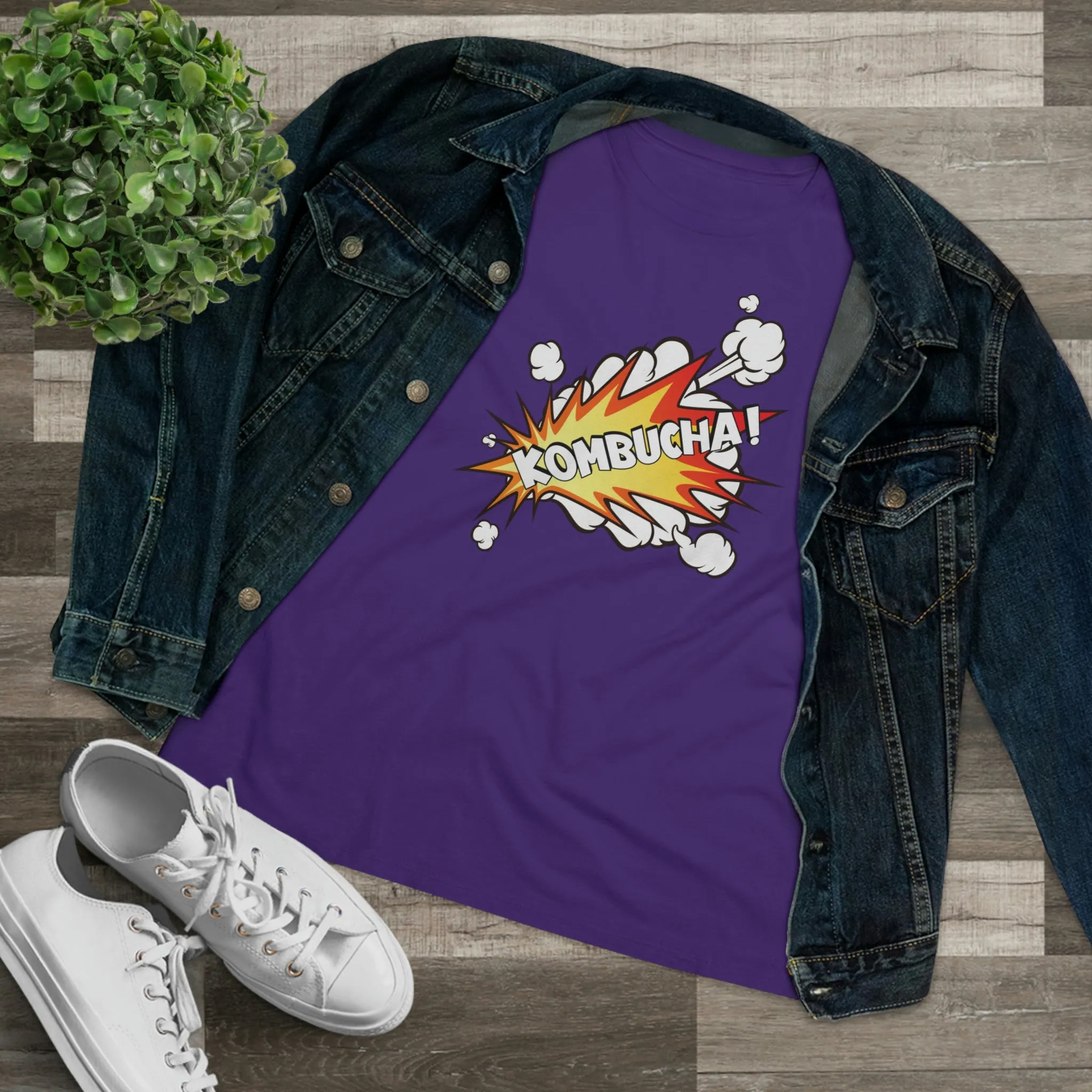 Foodie Pharmacology "Kombucha!" Women's Relaxed Fit Premium Tee