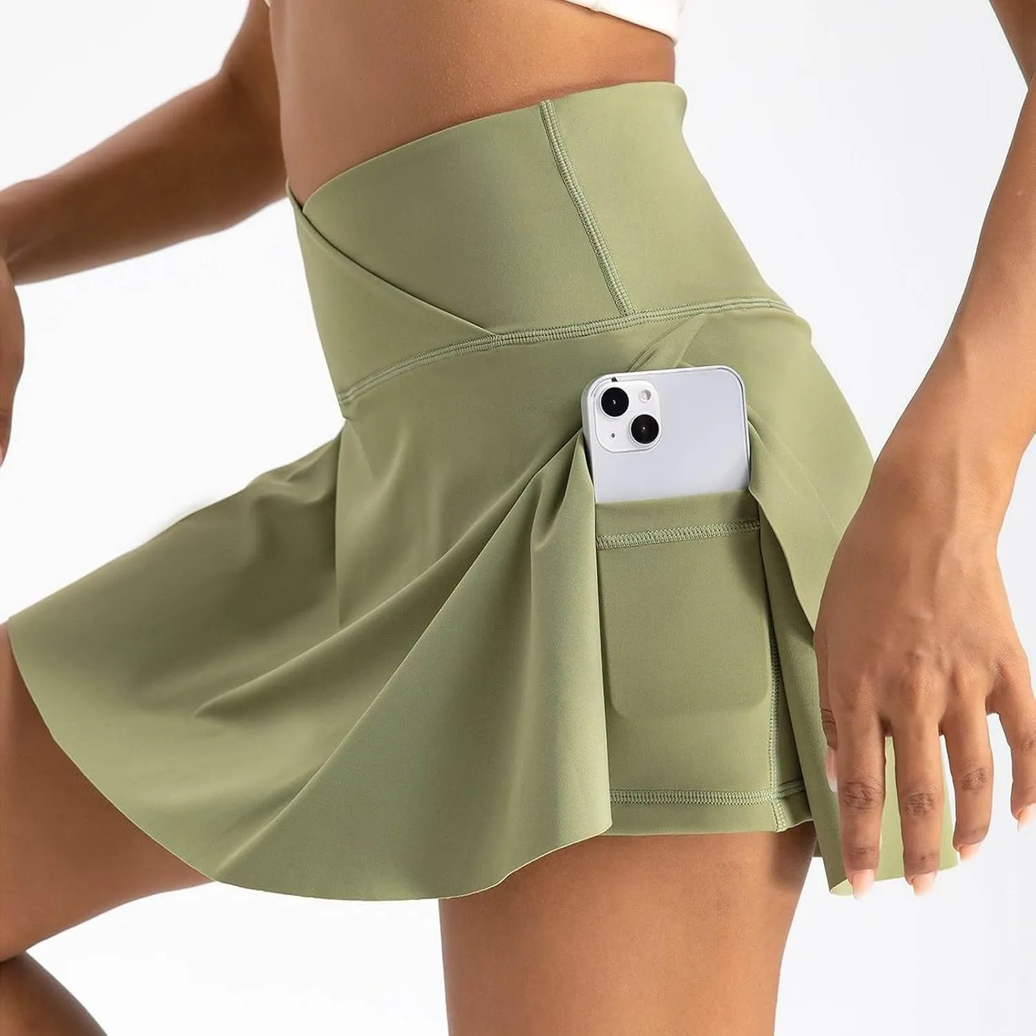 FZVYD Women Tennis Skirts with Pockets High Waisted Golf Skirt Athletic Skorts Pleated Mini Skirt Workout Sport Pickleball
