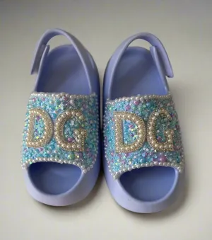 GIRLS BLUE PEARLS AND THINGS SHOES