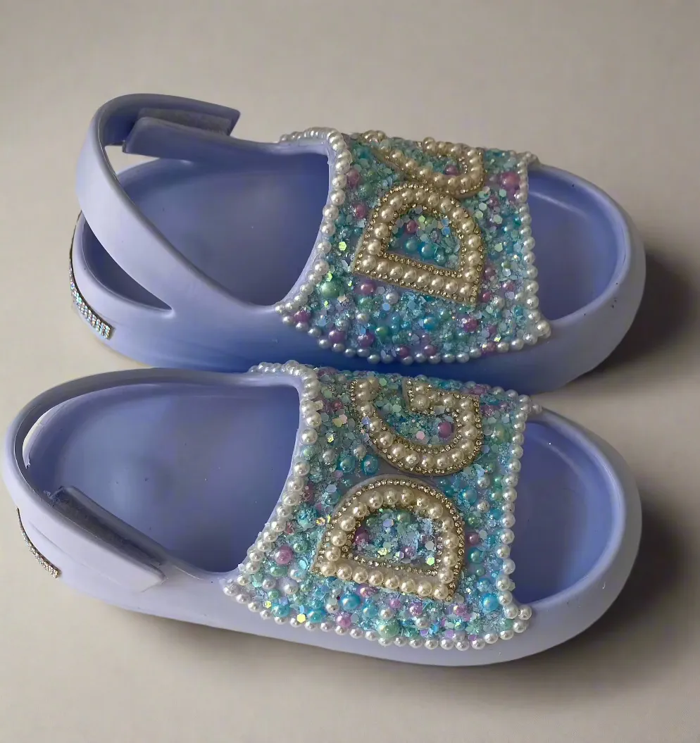 GIRLS BLUE PEARLS AND THINGS SHOES