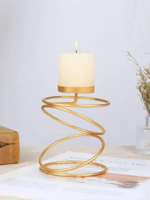 Golden and Black Metal Candle Holder