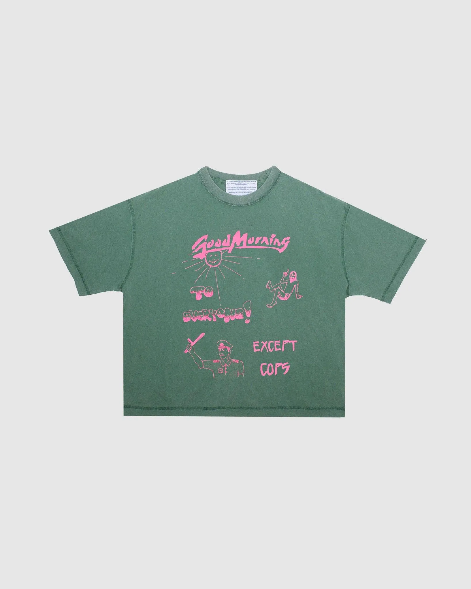 Good Morning Cops Vintage Wash Tee