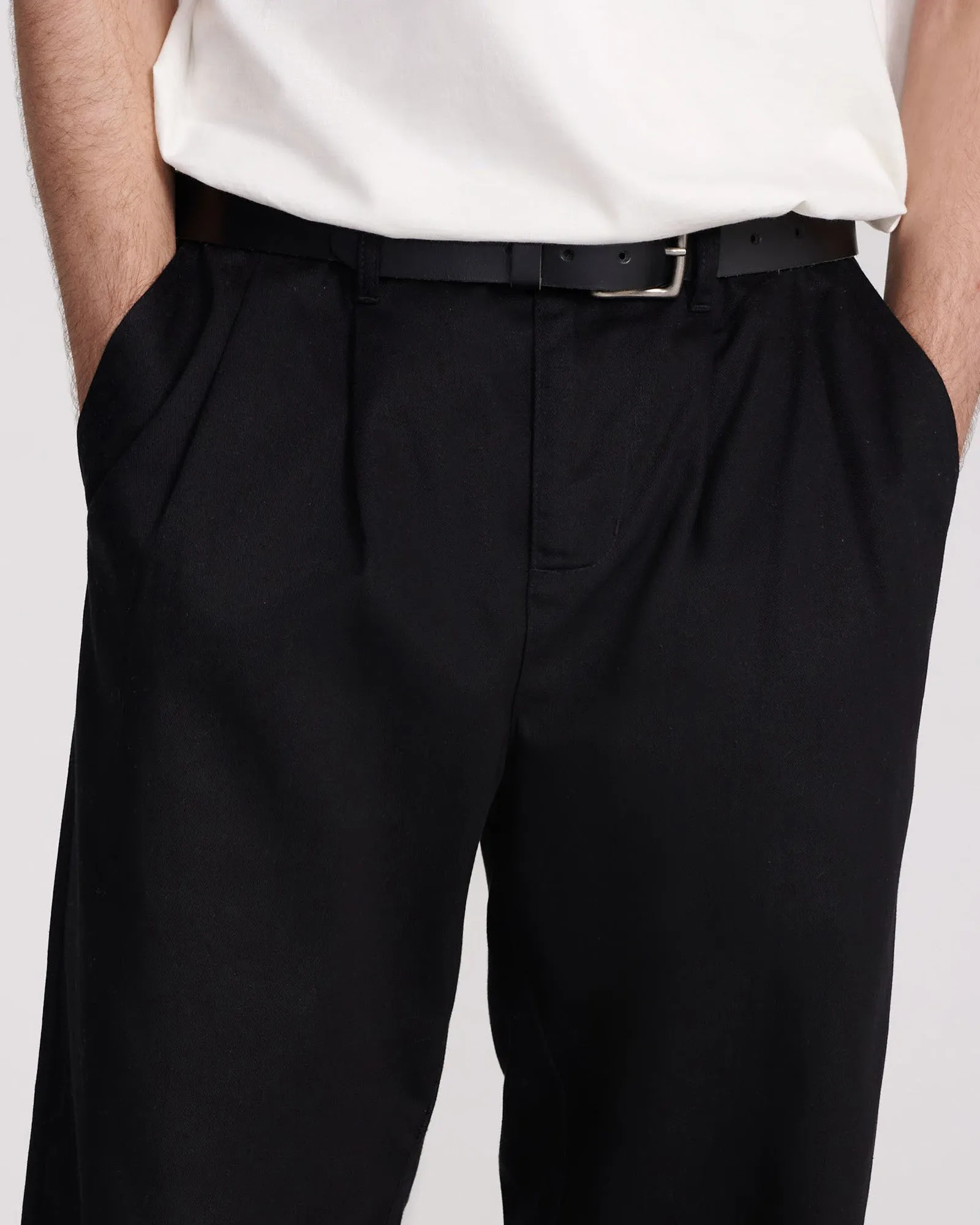 Harro Pleat Pant - Black