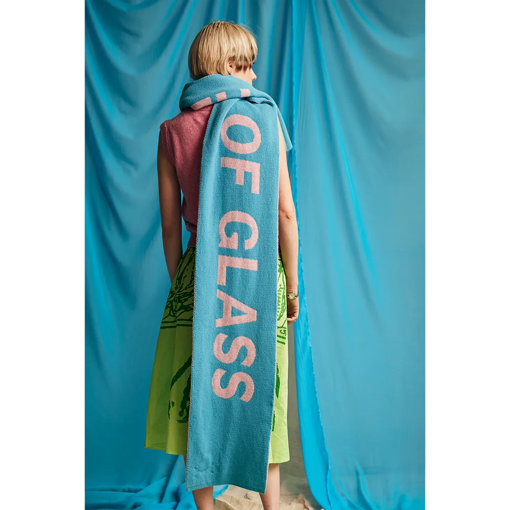 Heart of Glass Scarf | Turquoise & Light Pink