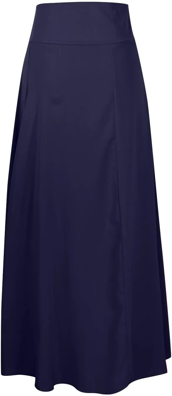 High Waist Wrap Skirt for Women Flowy Skirts Trendy Summer Ruffle High Low Maxi Skirt with Slit Boho Beach Skirts