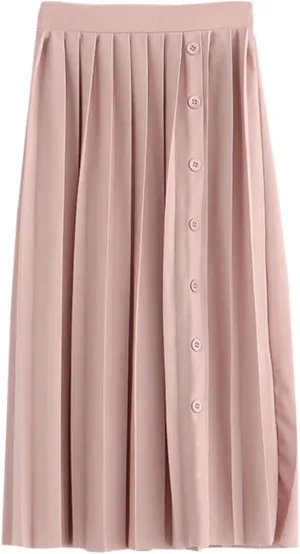 High Waisted Skirts for Women Women's Elastic Waist Solid Color Midi Pleated A Line Skirt with Flared Hem