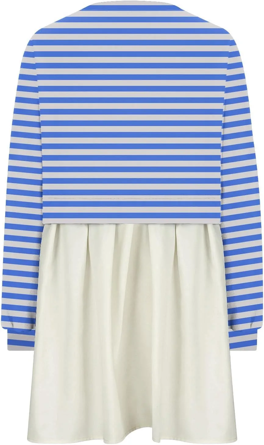 hlysgo Sweatshirt Dress Women Patchwork Long Sleeve Crewneck Pullover Dresses 2024 Fall Flowy Striped Sweatshirts Mini Dress
