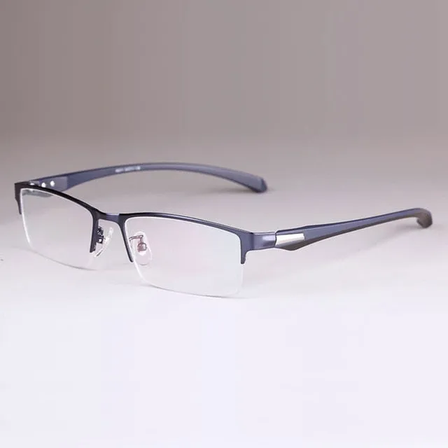 Hotochki Men's Full And Semi Rim Square Titanium Alloy Eyeglasses