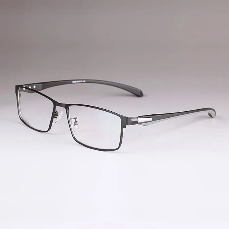Hotochki Men's Full And Semi Rim Square Titanium Alloy Eyeglasses