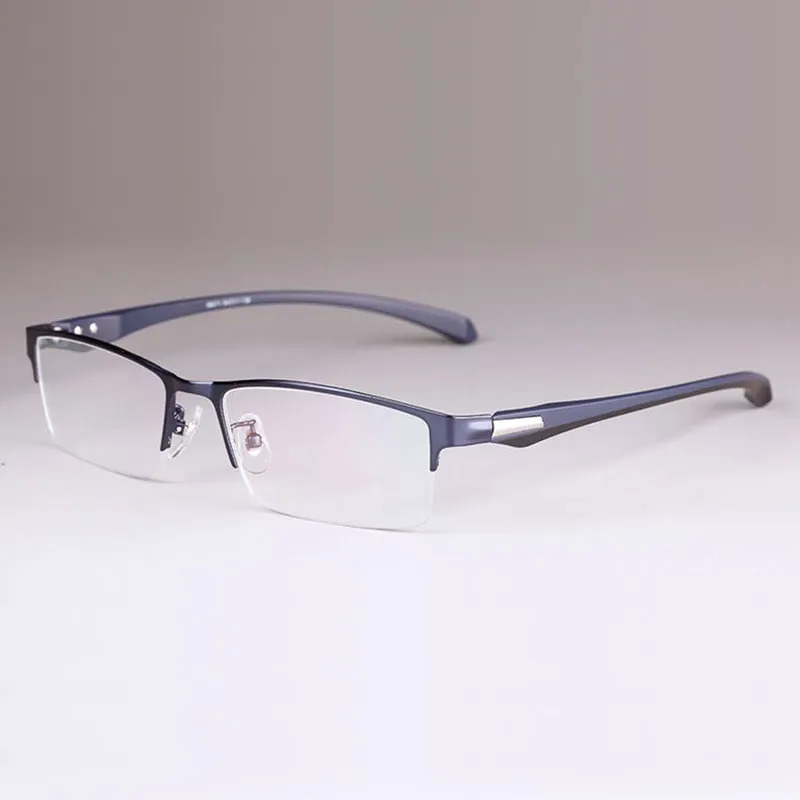 Hotochki Men's Full And Semi Rim Square Titanium Alloy Eyeglasses