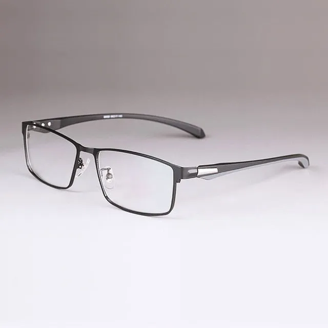 Hotochki Men's Full And Semi Rim Square Titanium Alloy Eyeglasses
