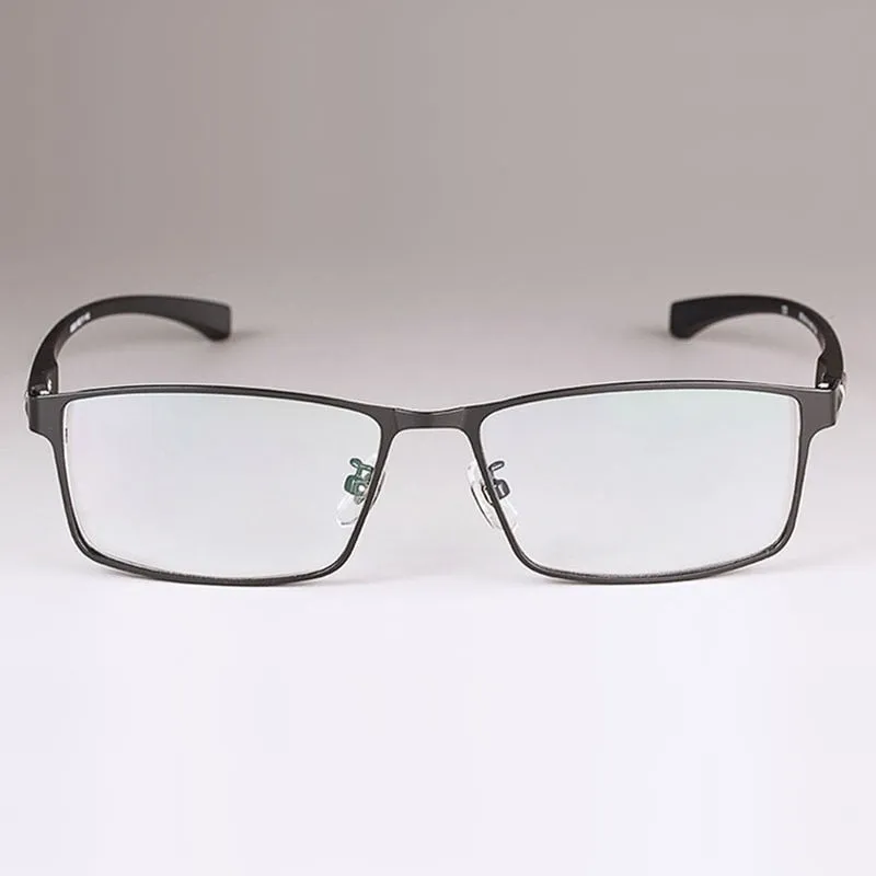 Hotochki Men's Full And Semi Rim Square Titanium Alloy Eyeglasses