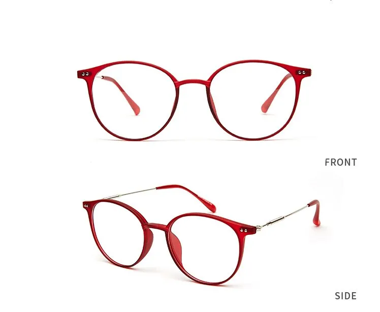 Hotony Unisex Full Rim Round Acetate Alloy Frame Eyeglasses
