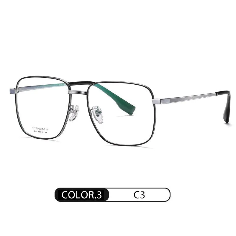 Hotony Women's Full Rim Square Titanium Frame Eyeglasses Yj2029