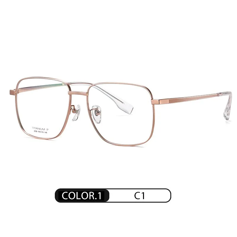 Hotony Women's Full Rim Square Titanium Frame Eyeglasses Yj2029