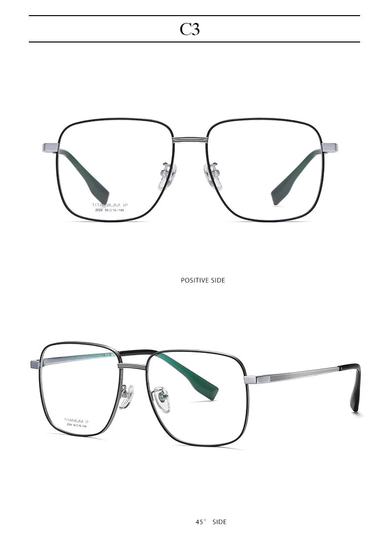 Hotony Women's Full Rim Square Titanium Frame Eyeglasses Yj2029
