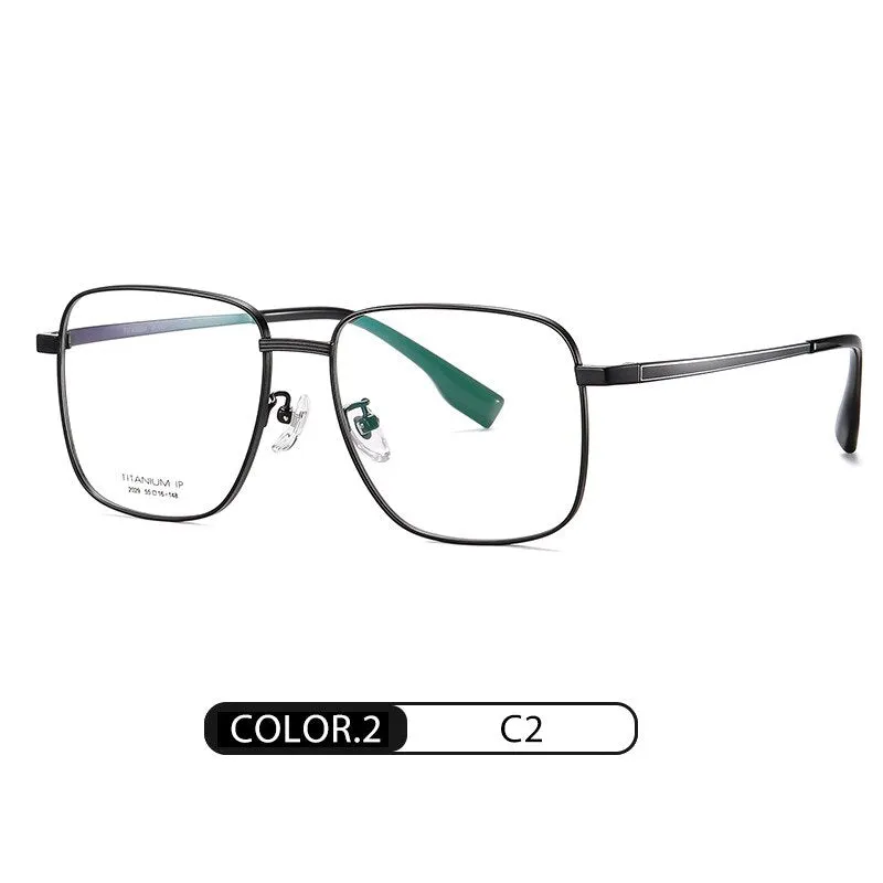 Hotony Women's Full Rim Square Titanium Frame Eyeglasses Yj2029