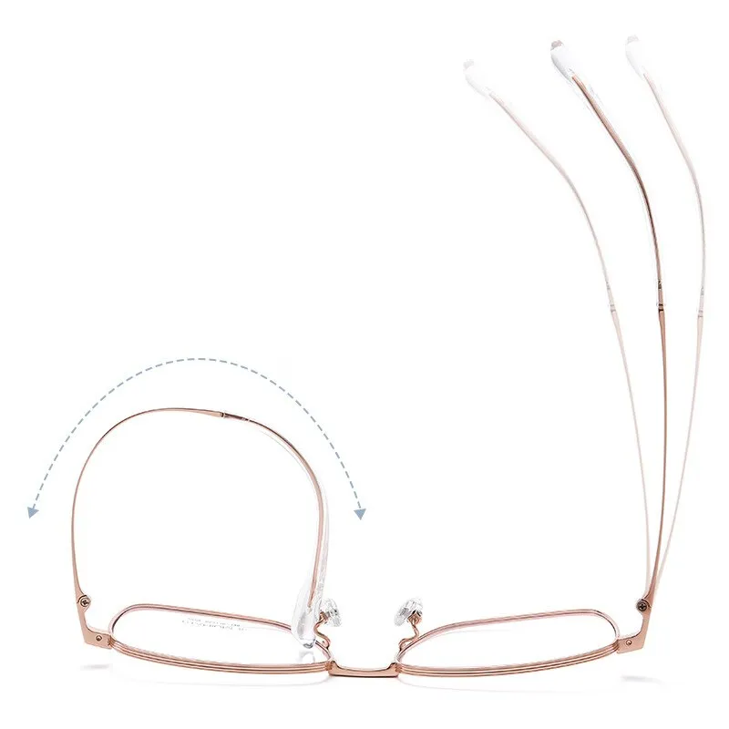 Hotony Women's Full Rim Square Titanium Frame Eyeglasses Yj2029