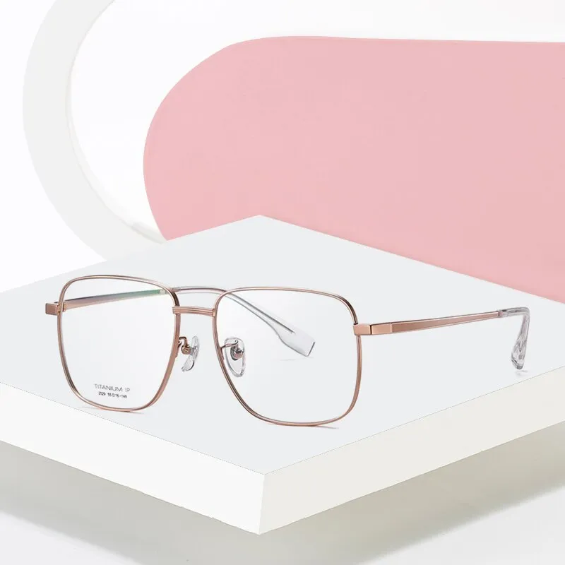 Hotony Women's Full Rim Square Titanium Frame Eyeglasses Yj2029
