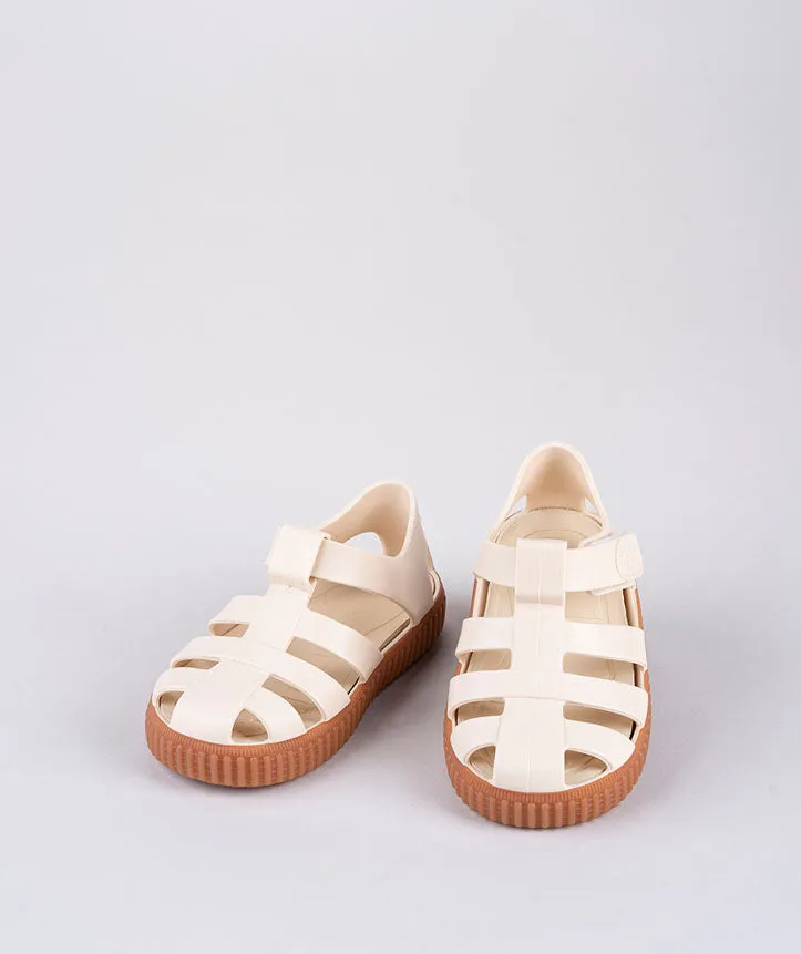 Igor Nico Caramelo Ivory Cream Marfil Velcro Jelly Sandals