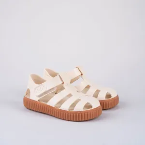 Igor Nico Caramelo Ivory Cream Marfil Velcro Jelly Sandals