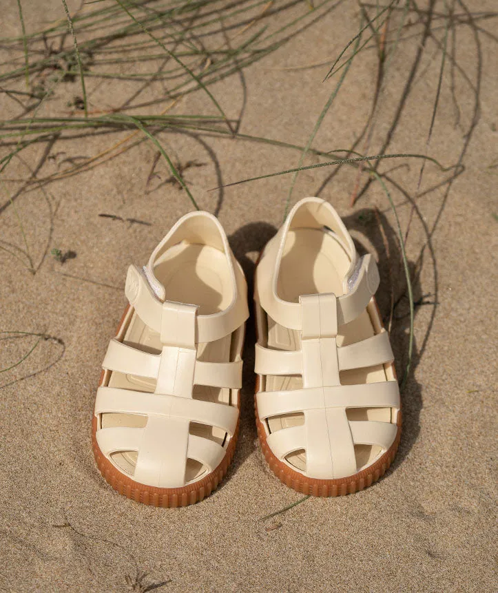 Igor Nico Caramelo Ivory Cream Marfil Velcro Jelly Sandals