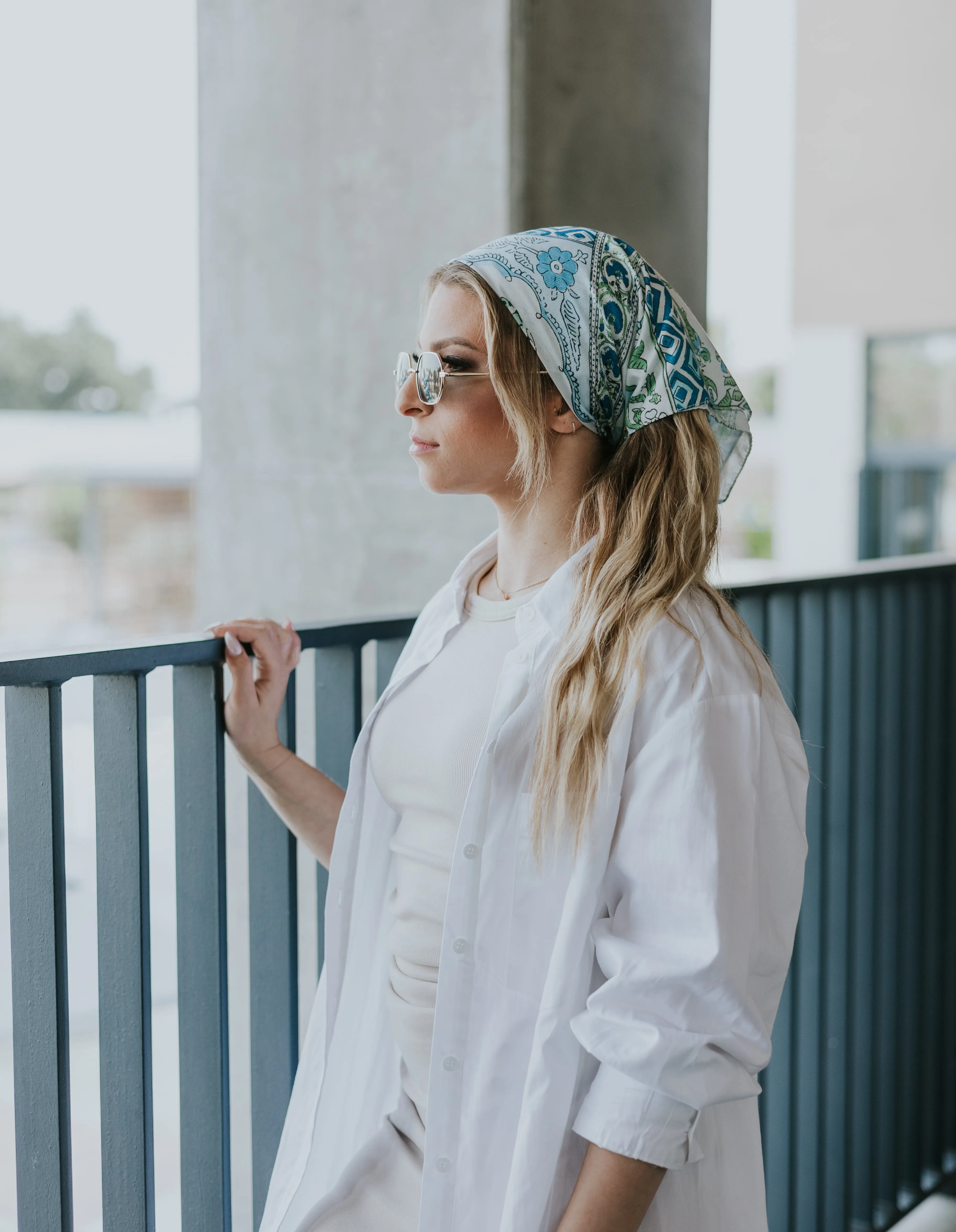 Italian Floral Head Scarf