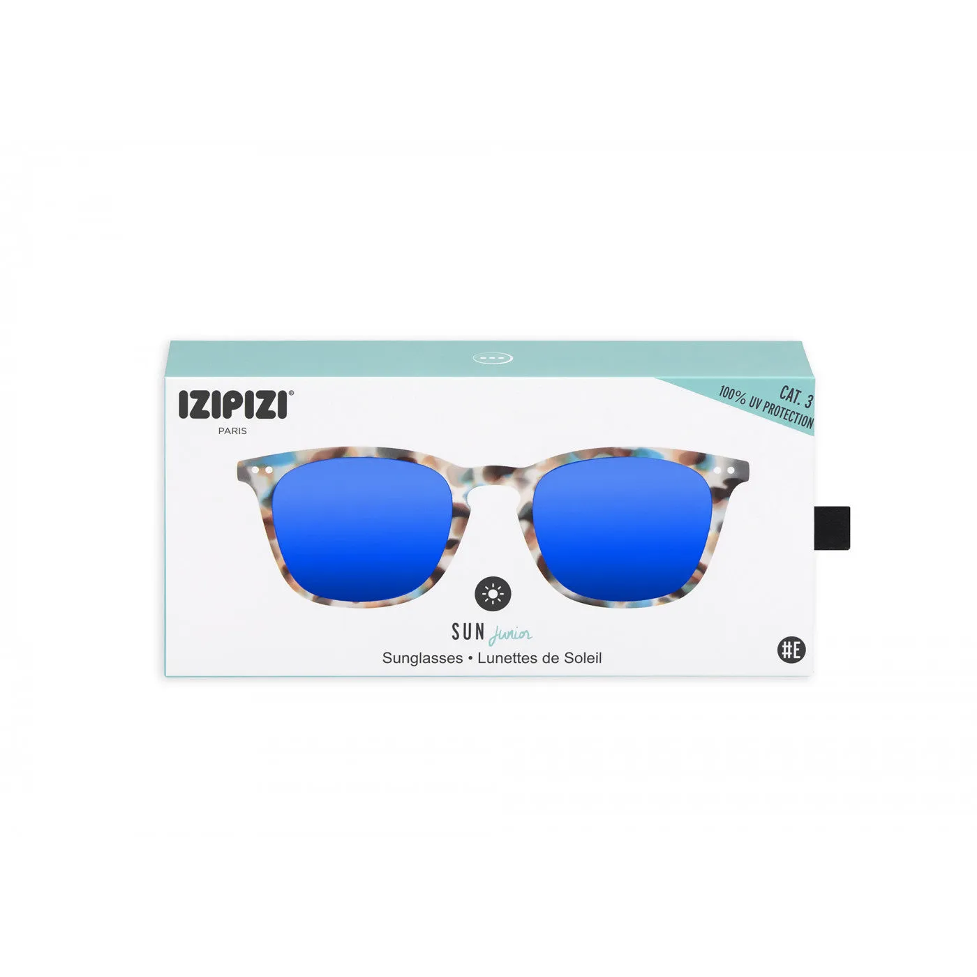 IZIPIZI #E SUN JUNIOR (Children 5-10 Years) Blue Tortoise Mirror Kids Sunglasses