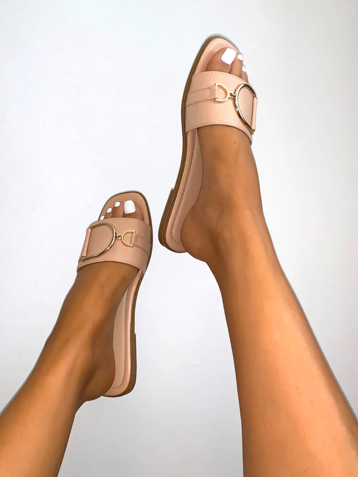 Karla Metal Detail Sandal / Nude