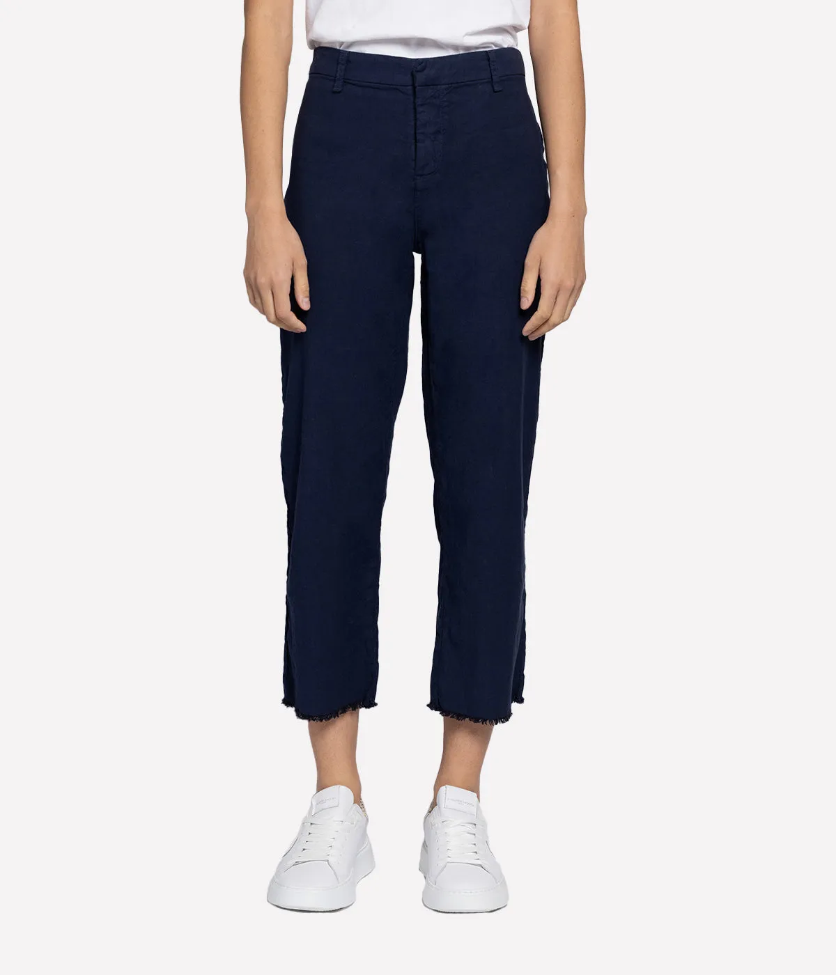 Kinsale Trouser in Navy Italian Performance Linen