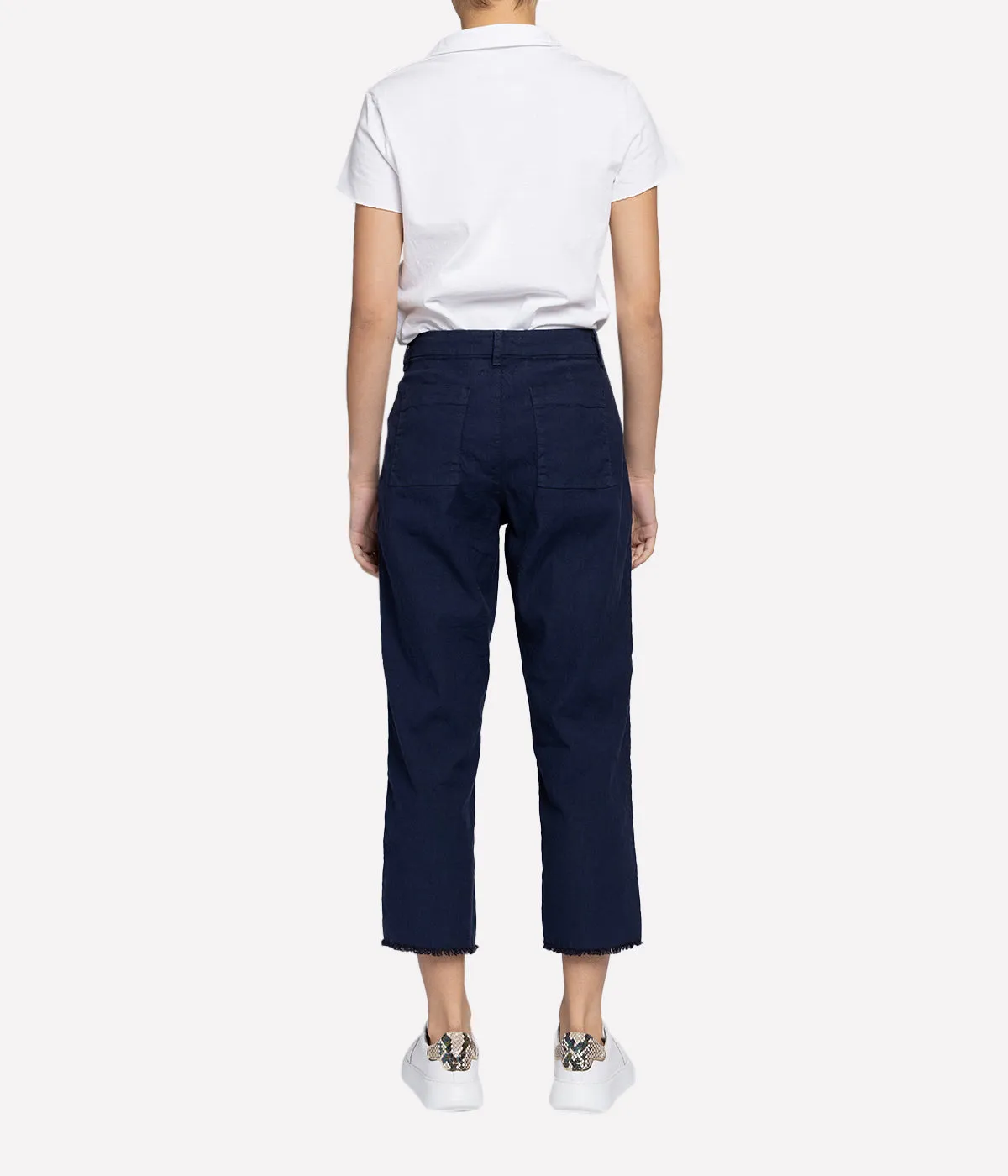 Kinsale Trouser in Navy Italian Performance Linen