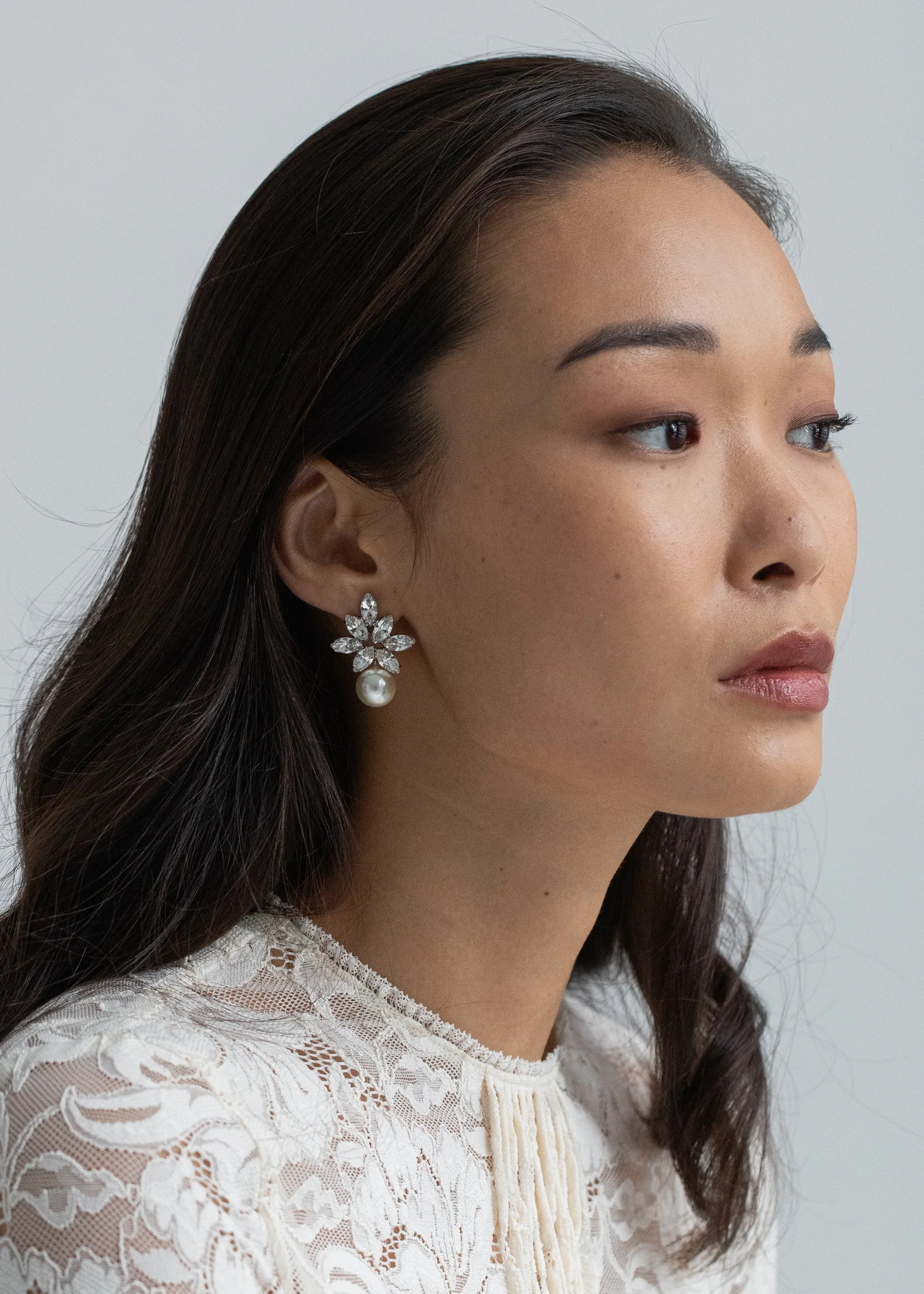 Liza Earrings -- Crystal