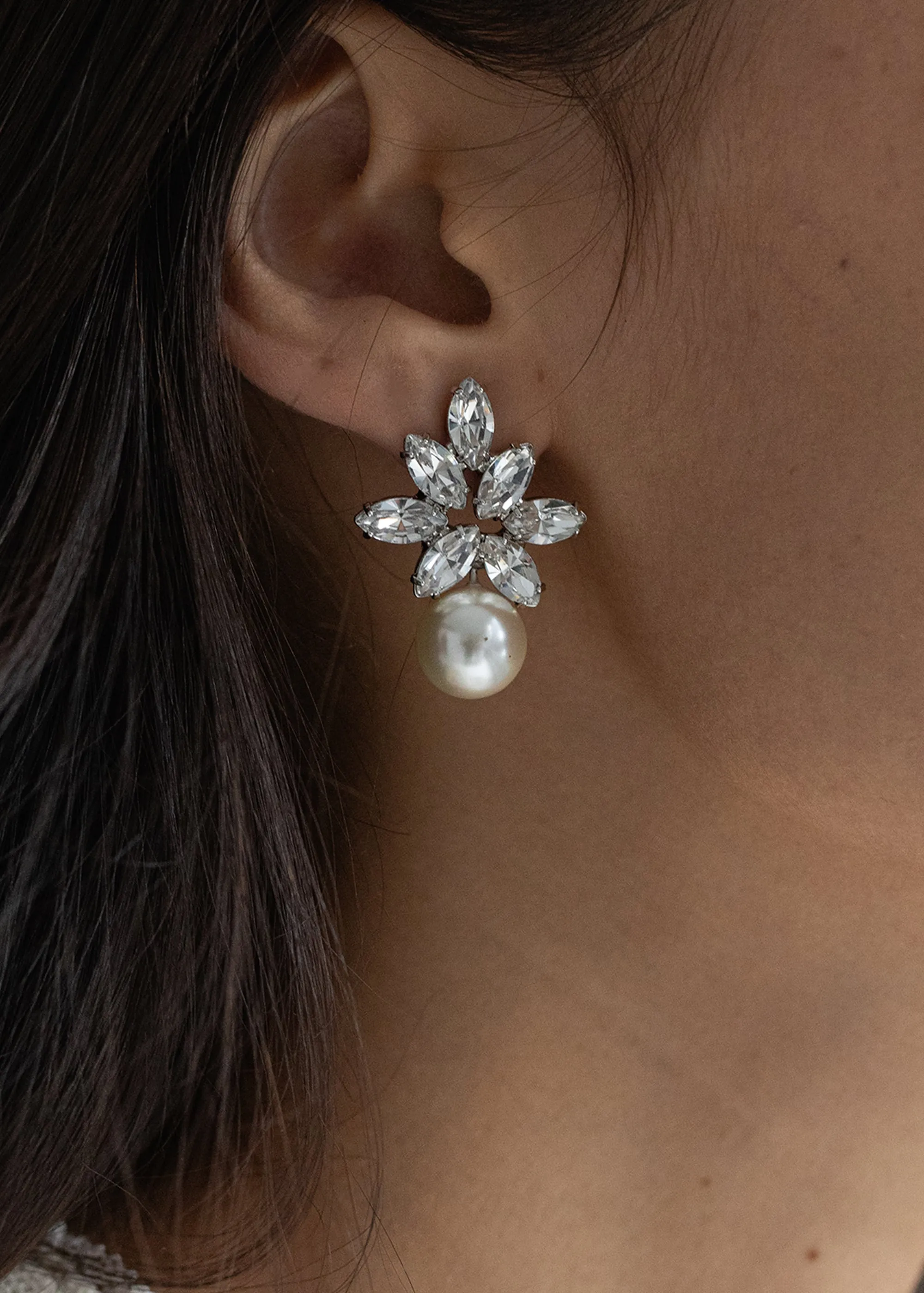 Liza Earrings -- Crystal
