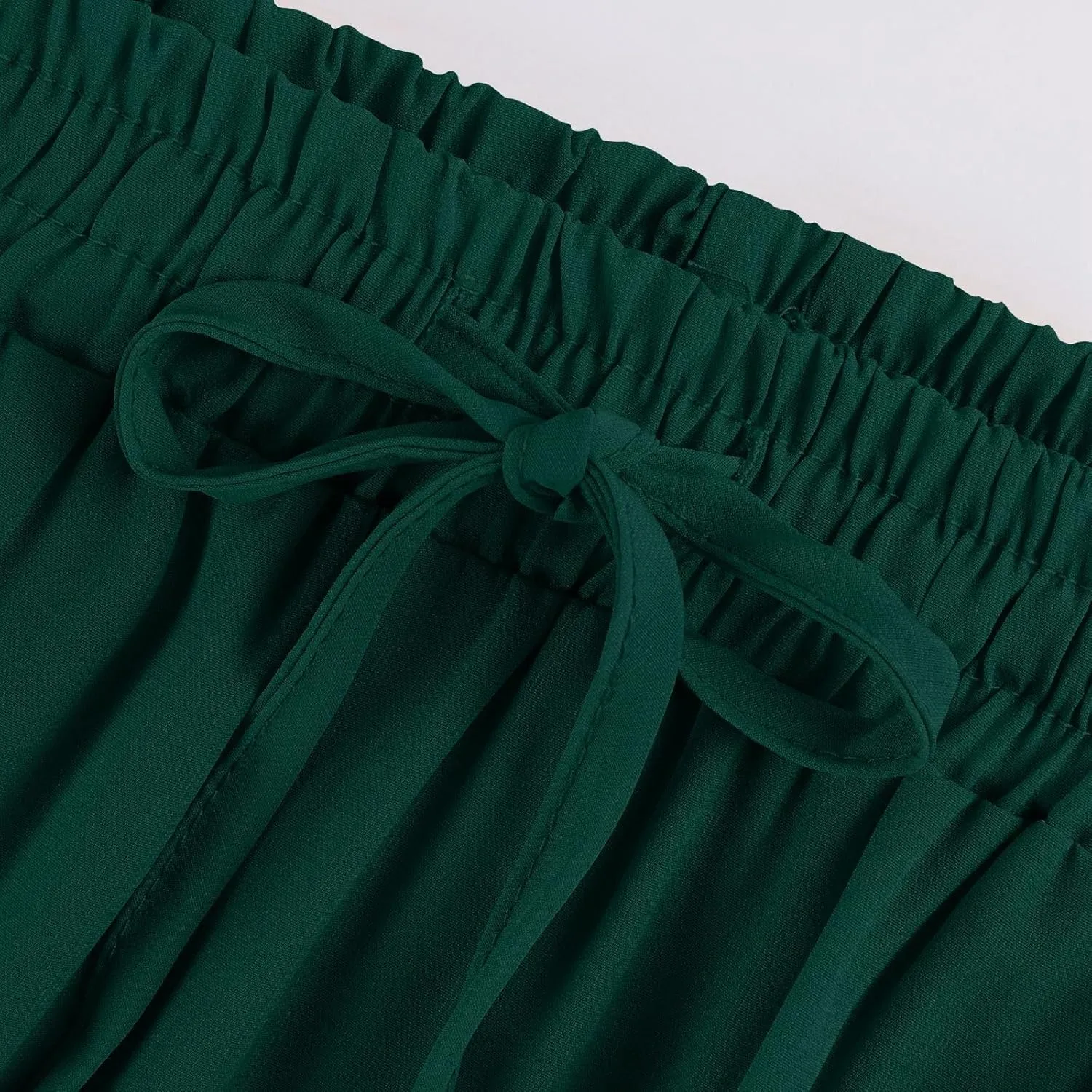 Long Skirts for Women Boho Summer High Waisted Casual A Line Skirt Trendy Pleated Beach Flowy Maxi Skirt with Pockets