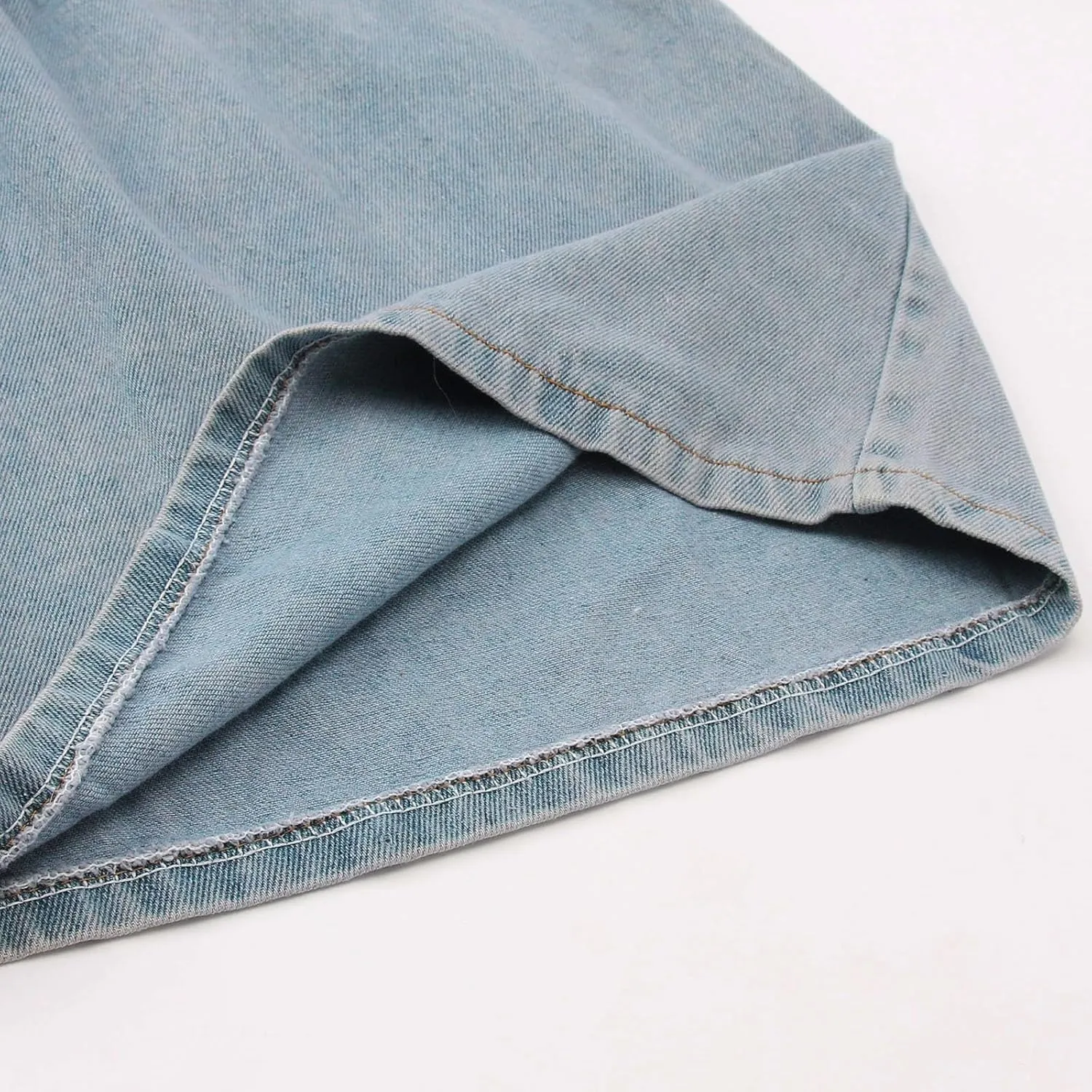 Long Skirts for Women Women's Casual Denim Long Skirt with Elastic Waist A Line Skirt