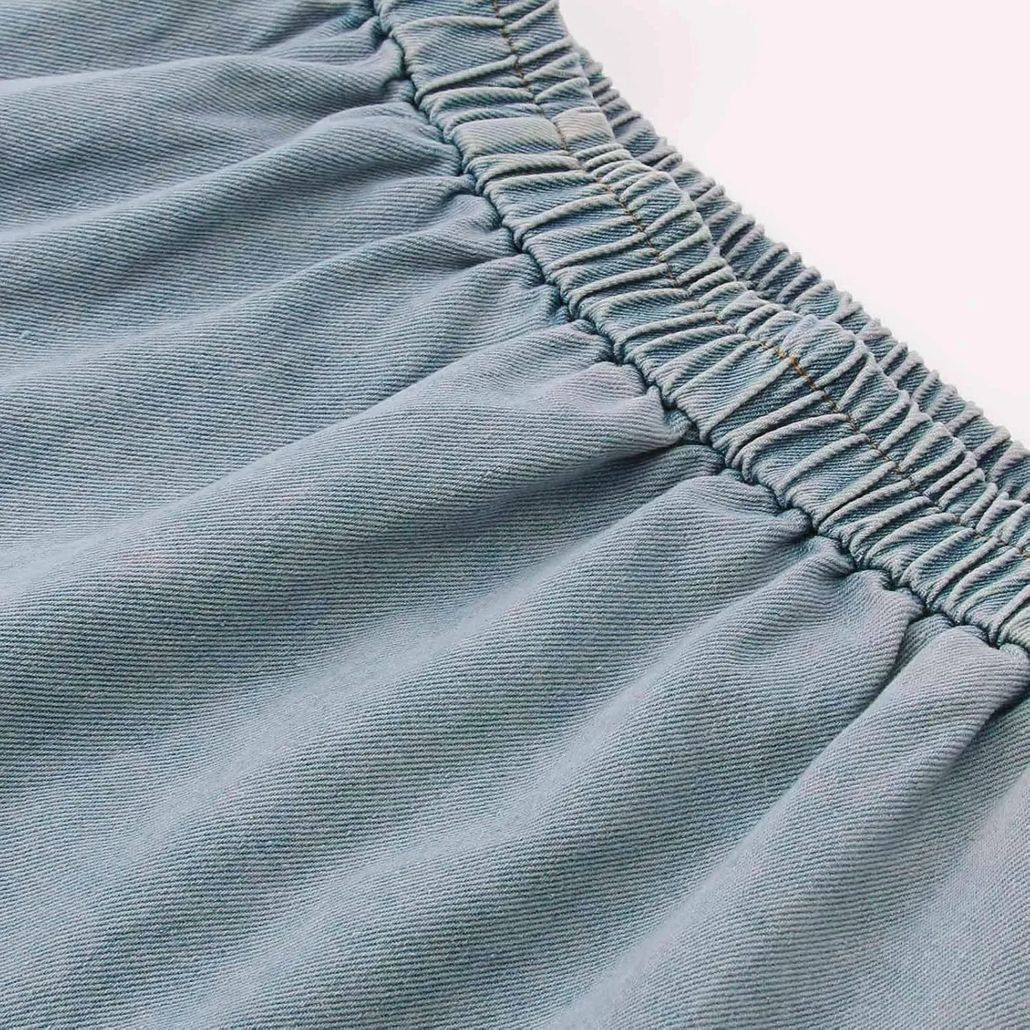 Long Skirts for Women Women's Casual Denim Long Skirt with Elastic Waist A Line Skirt