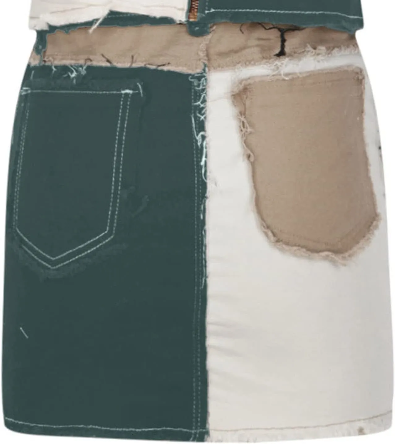 Lpmadey Women's Casual Distressed Fray Hem A-Line Denim Short Skirt Bodycon Jean Denim Skirt High Waisted Jean Skirt Stretchy