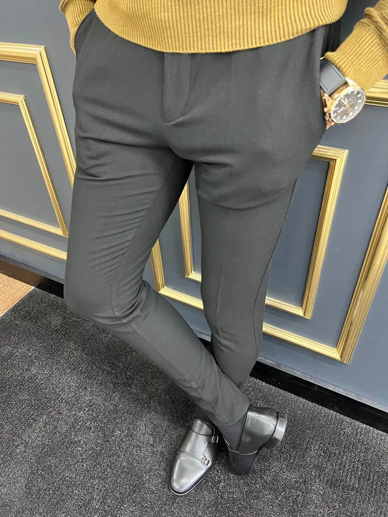 Maka Black Slim Fit Pants