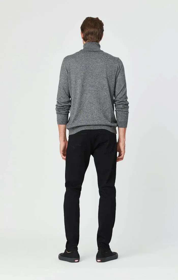 Mavi Jake Slim Leg Jeans - Double Black Supermove