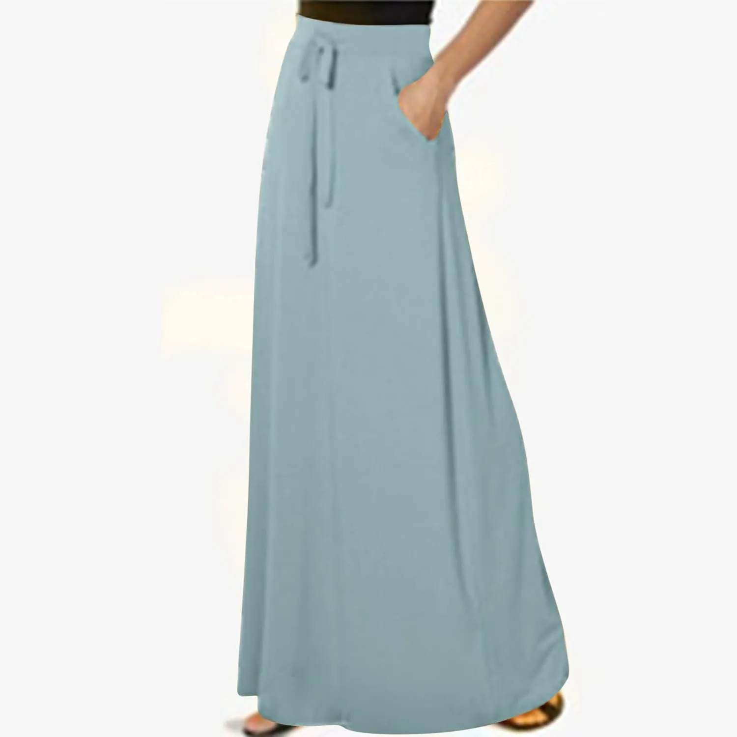 Maxi Skirt for Women 2025 Summer High Waisted Long Flare A-Line Skirt Maxi Dress Casual Long Skirt Ankle Length Skirt