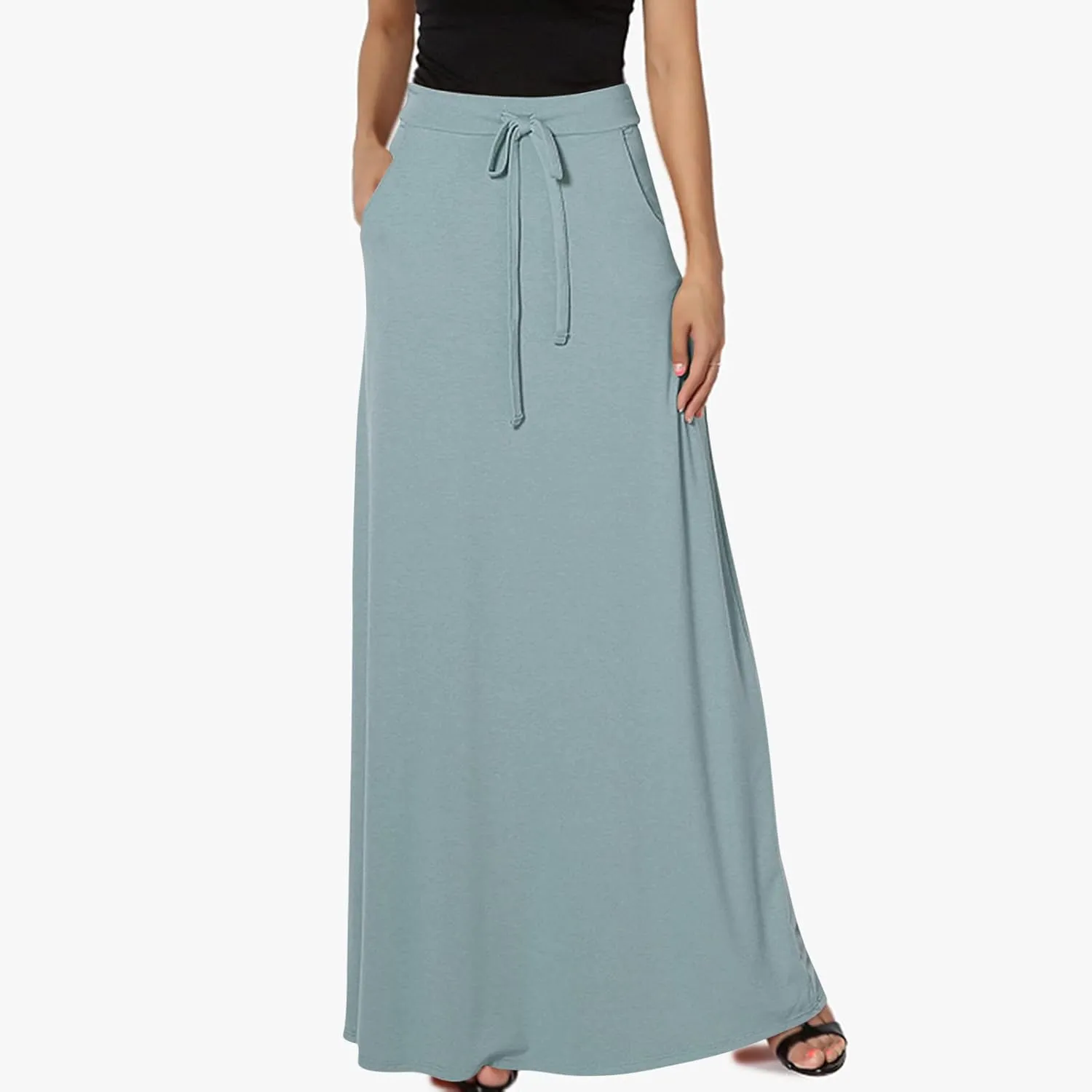 Maxi Skirt for Women 2025 Summer High Waisted Long Flare A-Line Skirt Maxi Dress Casual Long Skirt Ankle Length Skirt