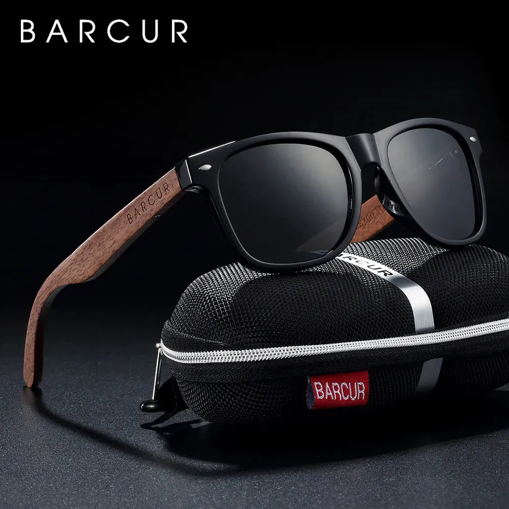 Men UV400 Black Walnut Wood Sunglasses