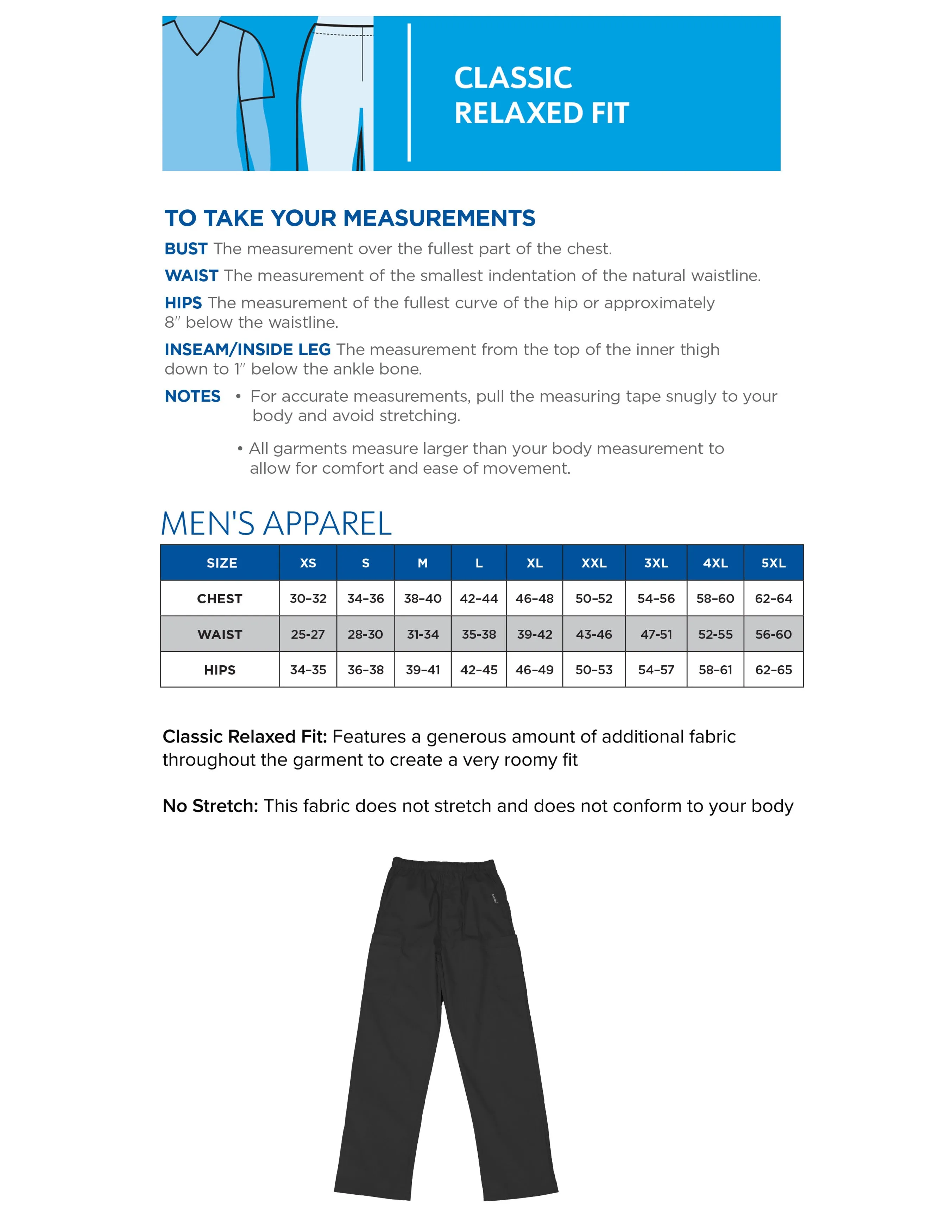 Men's 7-Pocket High-Rise Elastic Waist Cargo Pant - 8555 - Teal