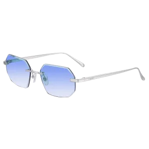 Men's Eyewear Silver Diamond Cut Sky Blue