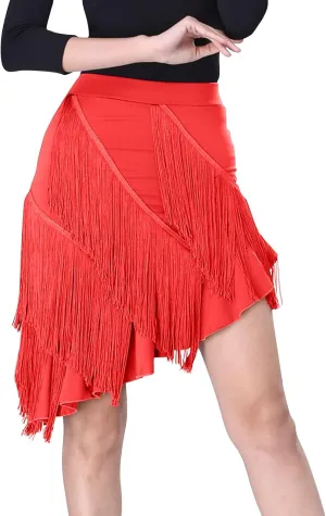 Midi Skirts for Women Skirt New Tassel Skirt Sexy Female Adult Practice Costume Dance Costume Spring Autumn and