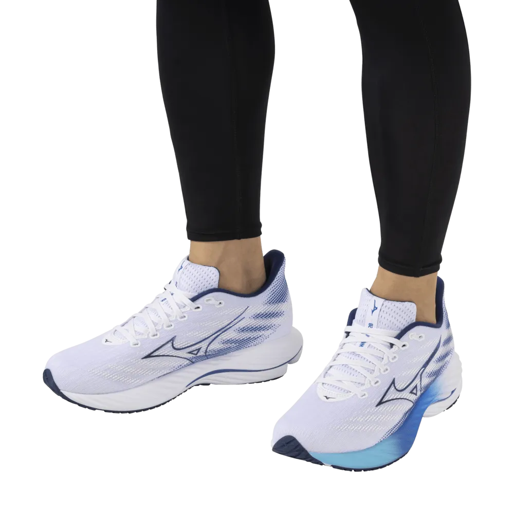 Mizuno Wave Rider 28 AW24 Women's - White/Mugen Blue/River Blue