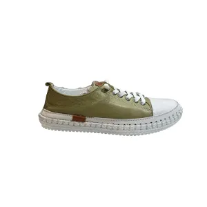 Modella Emma Leather Plimsoll Khaki